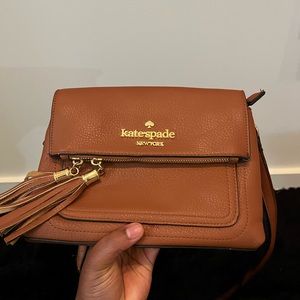 Brown leather Kate spade crossbag‼️‼️
